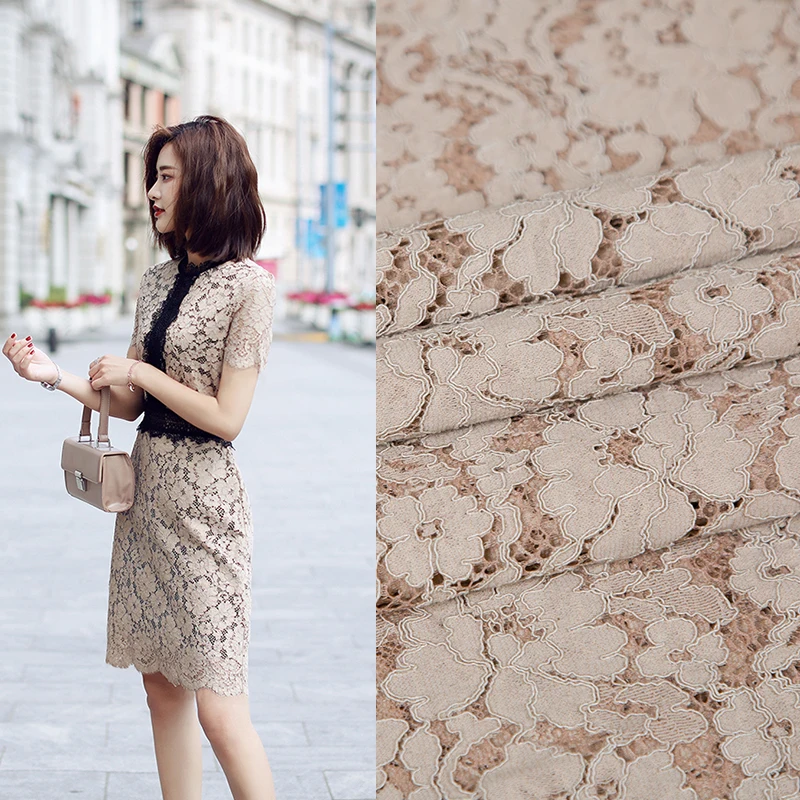 

165cm*150cm/piece Mesh Lace Fabric For Fashionable dress The First Choice Of Advanced Customization Cloth Tissu au Metre Tecidos