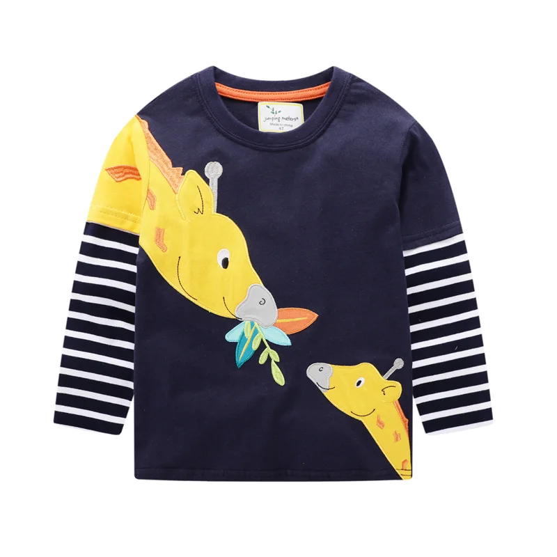 

Baby Toddler Tops Kids Cartoon Cotton Animals Tees for Boys Children Clothes Animals Boys Spring Autumn Long Sleeve T shirt