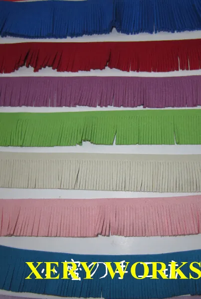 

3cm/4.5cm 1.4mm thick Korean man-made suede fringe tassel trim, velvet tassel fringe, XM08