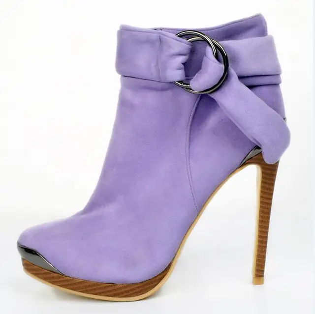 bottines violettes femme