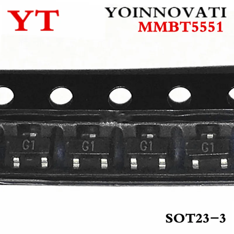 100 шт./лот MMBT5551 2N5551 G1 0.6A/180V NPN SMD SOT23 IC лучшее качество | Электронные компоненты и