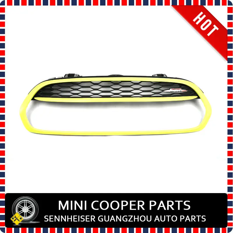 

Brand New ABS Plastic UV Protected Mini Ray Style Yellow Color Front Grille Surround For mini cooper F56 F55 F57 (1Pcs/set)