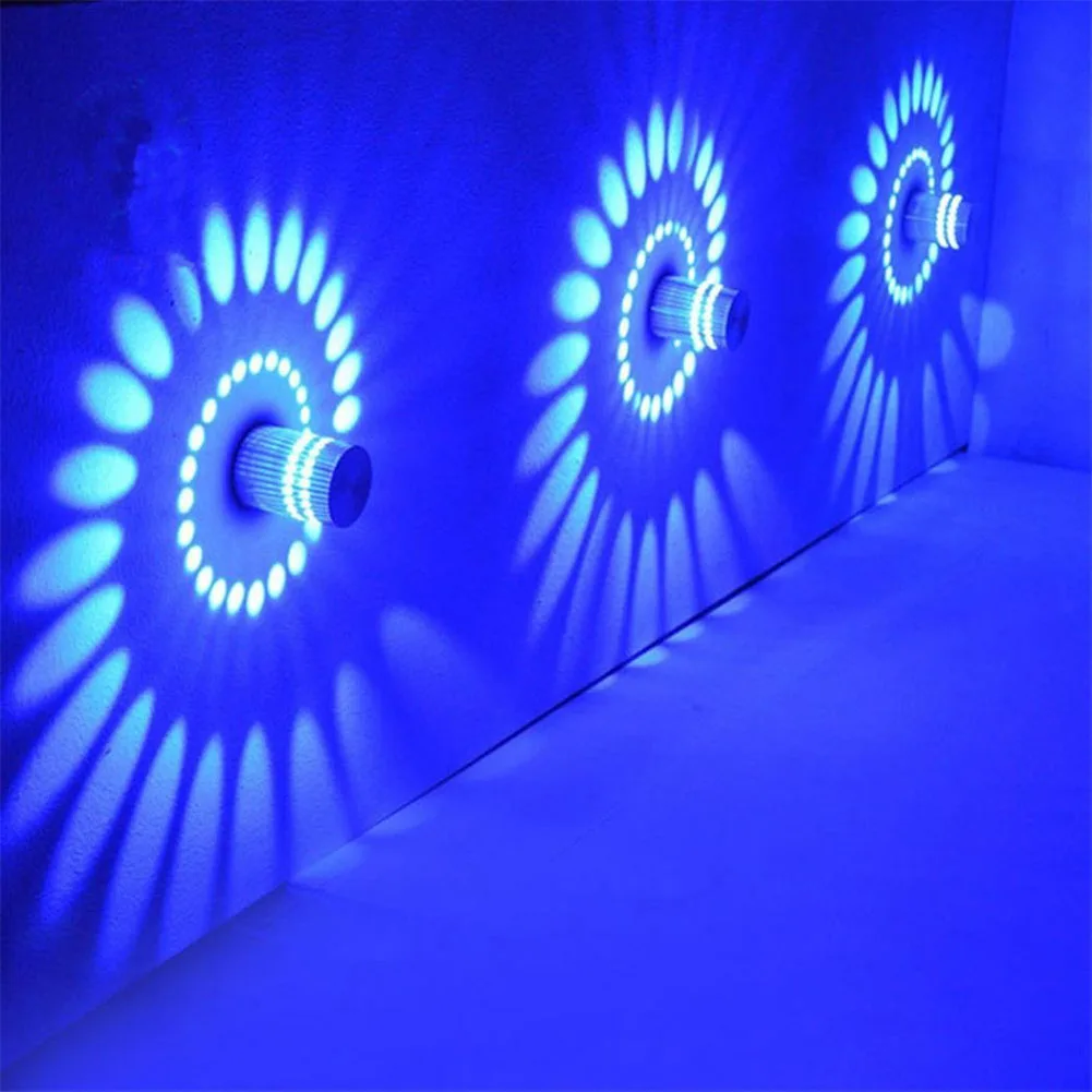 Coquimbo RGB спиральный светодиодный настенный светильник 3 Вт с беспроводным пультом дистанционного управления, светильник с регулируемой яркостью, угол луча 360 градусов, вечерние, барные, гостиничные, кафе