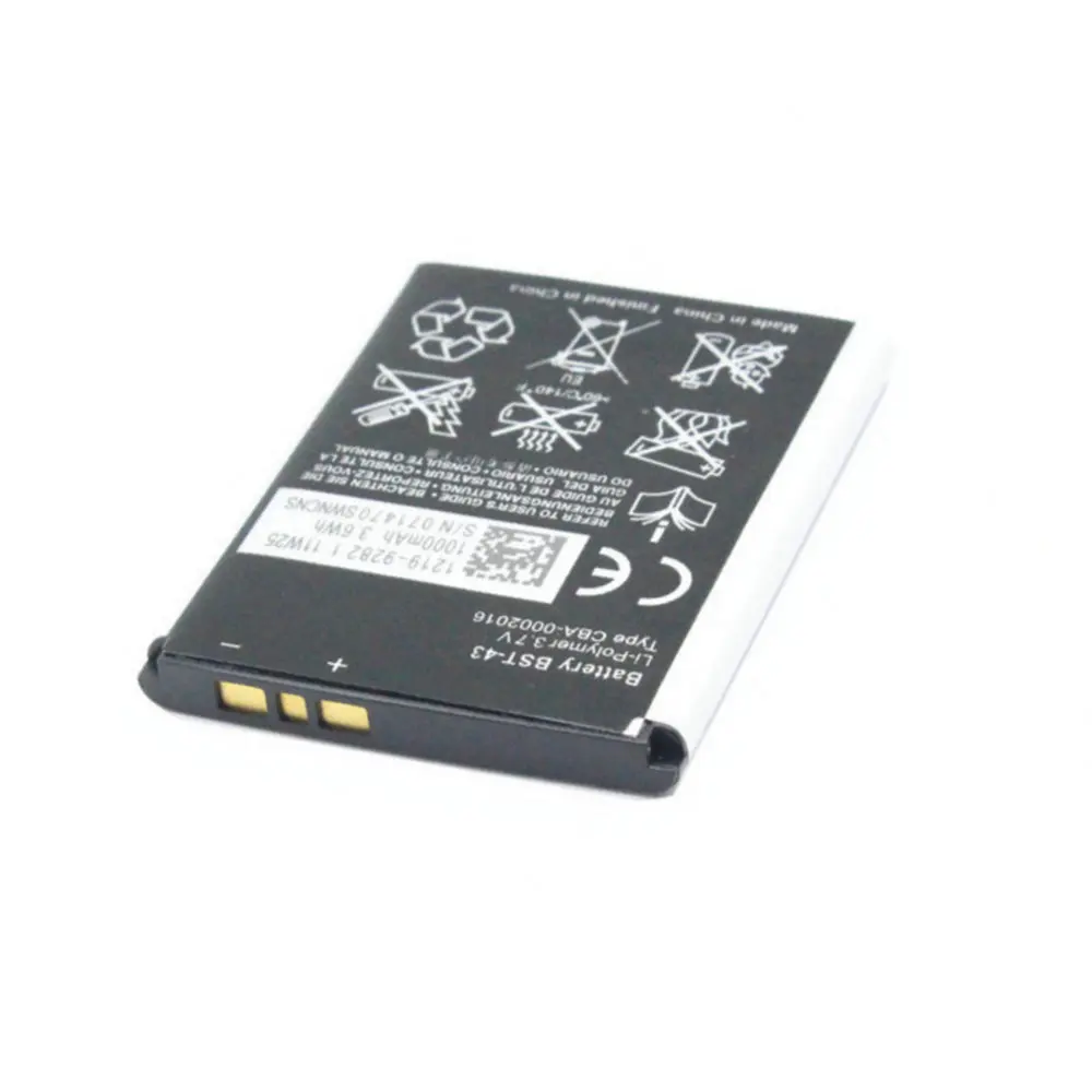 BST 43 1265 mAh Сменный аккумулятор для Sony Ericsson WT13I Yari U100i J10 J20 J108i S001 CK13I|Аккумуляторы