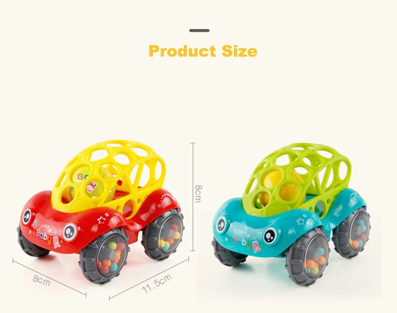 Игрушка-игрушка для маленьких автомобилей, радио-няня, кольца-колокольчики, эластичный, ручной ловля мяча s для новорожденных s 0-12 месяцев
