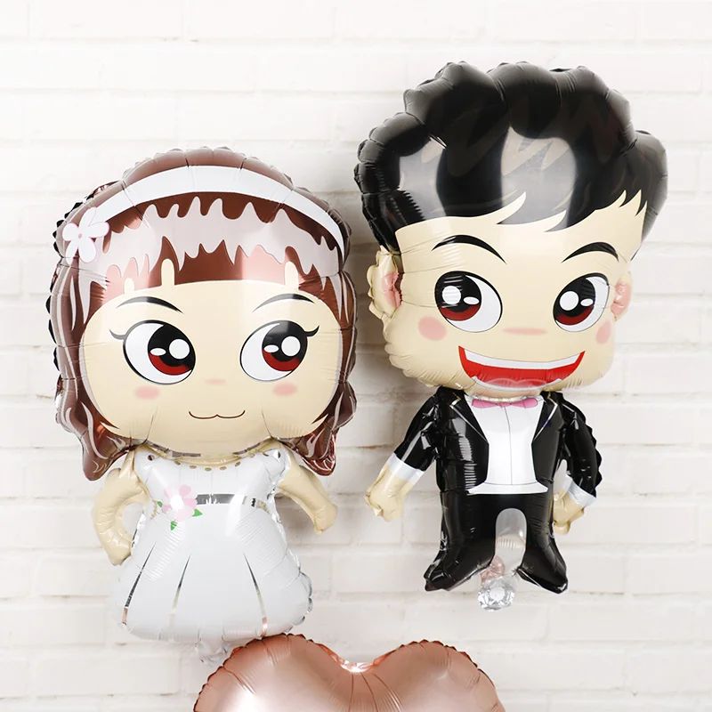 

20pcs/lots Bride Groom Dress Foil Balloons weeding balloons Wedding Valentine's Day party supplies wedding Anniversary supplies