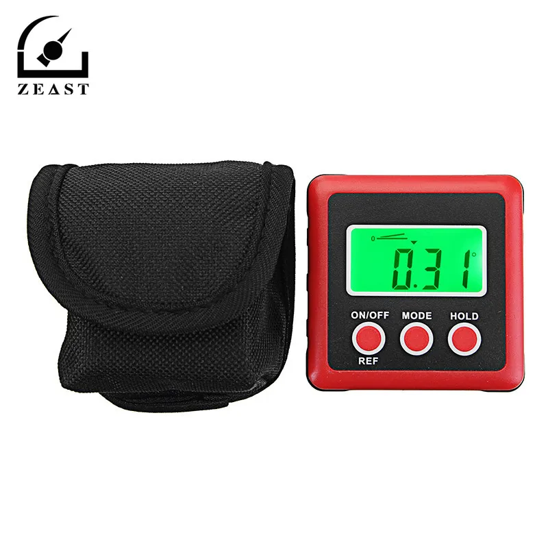  Red Digital Protractor Inclinometer Level Box Digital Angle Finder Gauge Angle Finder Protractor Wa