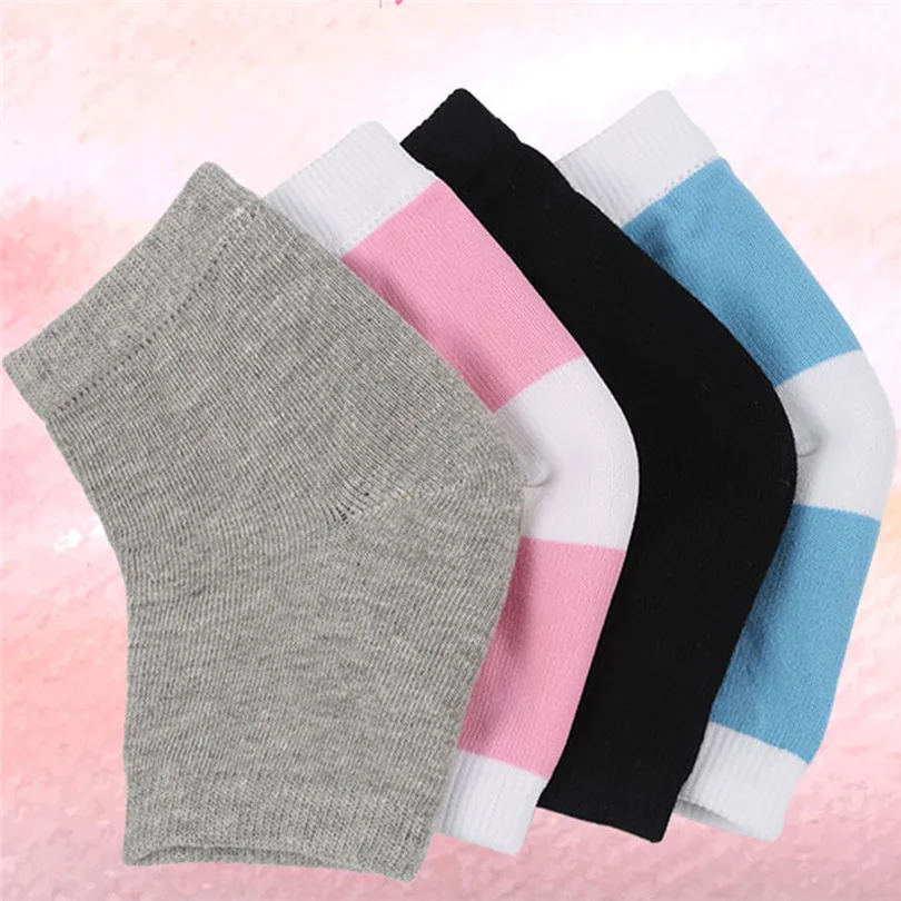 Moisturizing Gel Heel Socks Socks Women Funny Half Heel Four-Color SPA Socks Solid 1 Pair Socks Casual Calcetines 30JUN411