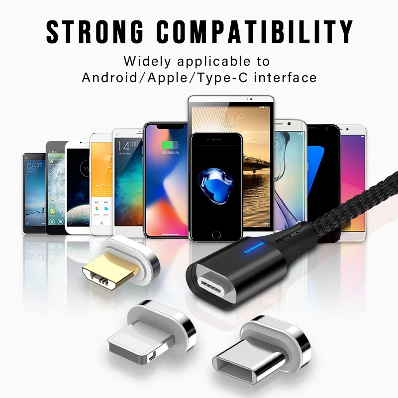 KingFriend Магнитный Micro USB кабель для iPhone samsung type-c зарядка магнит быстрое зарядное устройство USB кабели для мобильных телефонов