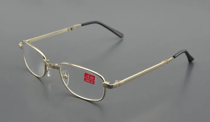 Две пары! Портативный Золотой металлический каркас Классические складные очки для чтения с корпусом ремня+ 1+ 1,5+ 2+ 2,5+ 3+ 3,5+ 4. 918