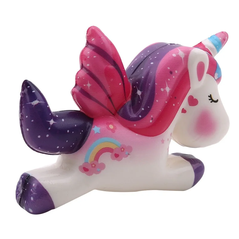 Kawaii Pegasus Unicorn Squishy PU Squishy Slow Rising душистый хлеб Squeeze игрушки Моделирование Ремесло Декор Рождественский подарок для детей 11*8*3 см