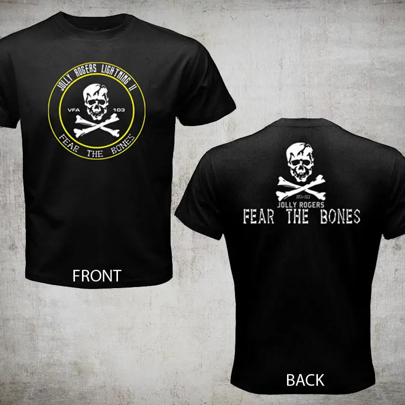 

2019 Fashion Hot sale NEW VFA 103 VF 84 Jolly Rogers Fear the Bones US Navy Strike Fighter t shirt tee shirt