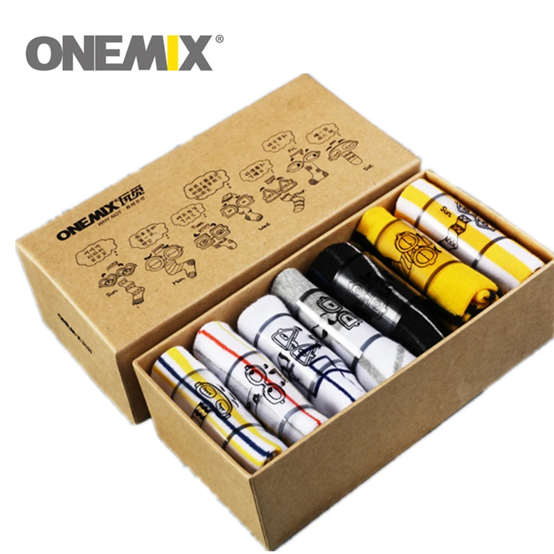 ONEMIX 7 пар/лот, спортивные носки, хлопковые носки для мужчин, 7 дней в неделю, носки для улицы, для пробежек, прогулок, удобный цвет, случайный цвет