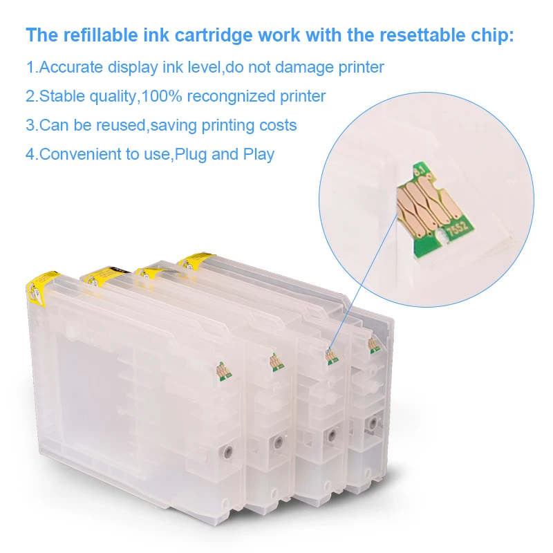 4 цвета/комплект картридж для принтера Epson|ink cartridge refill machine|ink hp 21ink t0711 |