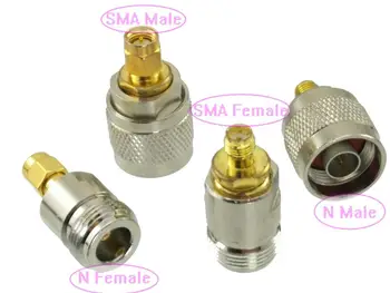 

1pce N to SMA Male Plug & Female Jack RF adapter connector Coaxial for radio antenna