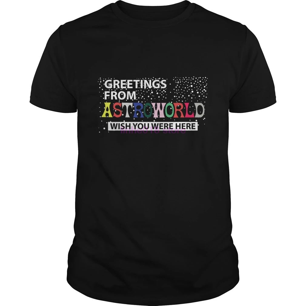 GILDAN 2019 брендовая мужская рубашка поздравления от Astroworld wish you WAS here shirt|Футболки| |
