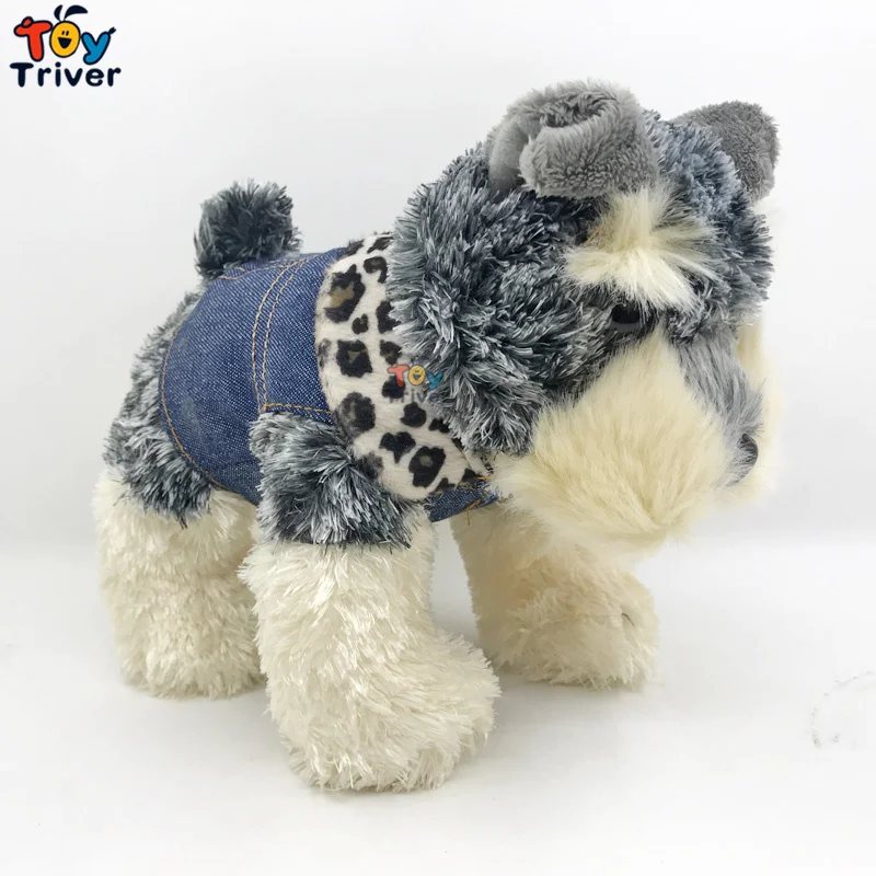 

20cm Simulation Plush Schnauzer dog Toy Stuffed Puppy Dogs Doll Baby Kids Children Birthday Gift Home Shop Decor Drop Shipping