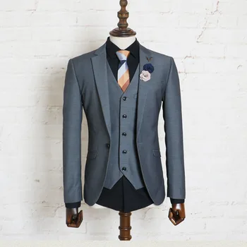 

2017 Fashion Men Suits Groomsmen Suits Men's Formal Party Tuxedos Business Men Suits Blazer With Pants (Jacket+Pants+Vest+Tie)