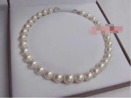 

Hot selling free shipping******HUGE AAA 13 mm Natural real south sea white pearl necklace14K/ AU585 GOLD 17