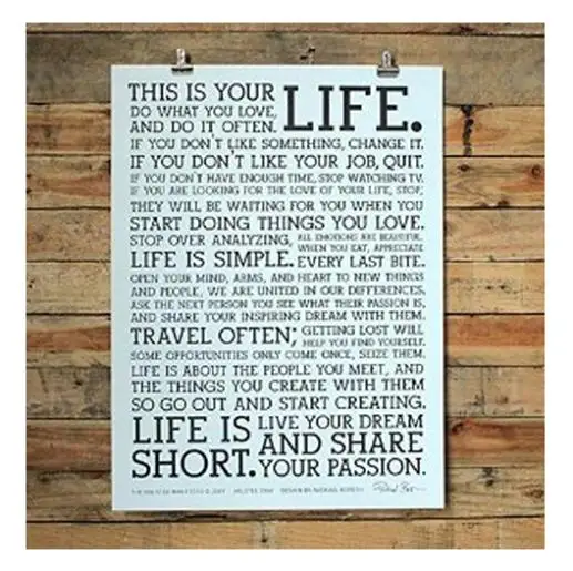 

2014 New Holstee Manifesto Poster Home Decoration Movie Poster Custom Fashion Classic 50x75CM Canvas Print Free Shipping KO/5035