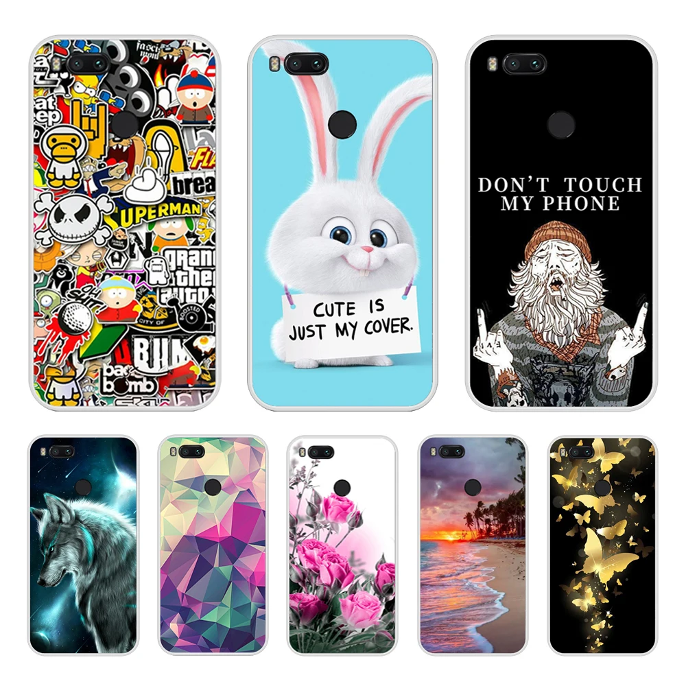 

K silicone Cover For Xiaomi MI A1 Case Full Protection Soft tpu Back Cover Phone Cases For Xiomi MI A1 bumper Coque