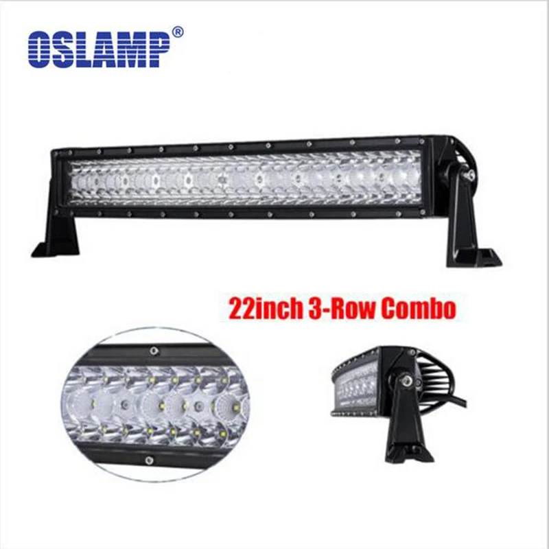 Oslamp 22 LED Car Light Work Bar 3 Row CREE Chips 240W Offroad Driving Combo Beams fit Pickup Tractor Truck SUV 4X4 Wagon jeep oslamp 32 300w cree chips led work light bar offroad led bar lights combo beam led driving lamp for truck suv 4x4 4wd 12v 24v