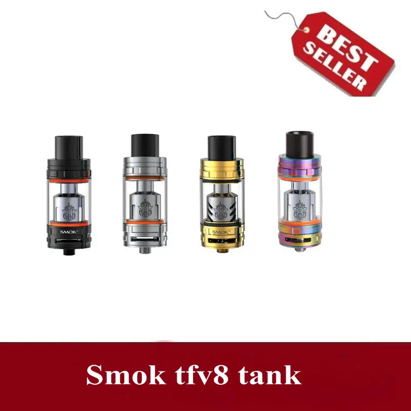 Оригинальный Elektronik пикантная закуска sigara SMOK TFV8 Vape распылителя 6 мл облако зверь RDA