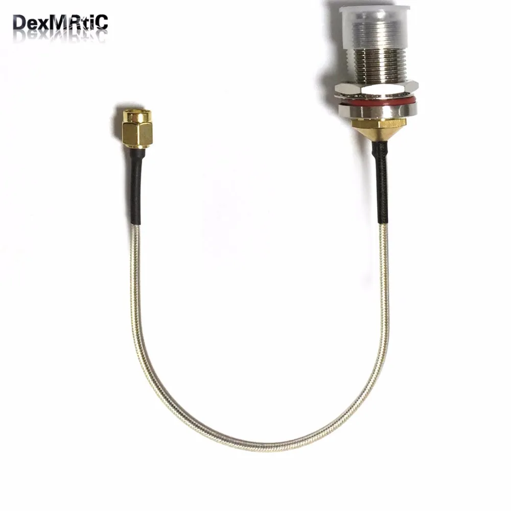 RP SMA male plug to N female bulkhead pigtail cable RG405.086&quot 20cm 8&quot |