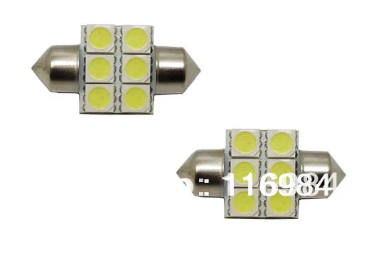 2 шт х супер яркий светодиод 3 cell 31 мм 1 25 &quot5050 6 SMD Автомобильный светодиодный купол