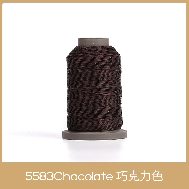 WUTA 90 м кожаная швейная круглая вощеная нить 0,55 мм полиэфирная ручная швейная линия инструмент для кожевенного ремесла, экономичная международная - Цвет: Chocolate-1spool