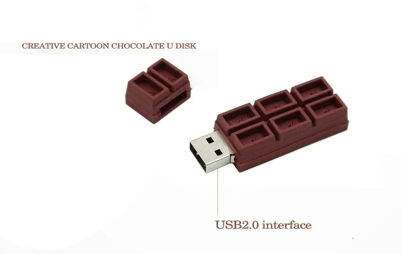 Флешка USB флешка usb 2,0 шоколадная флеш-память 4G 8 ГБ 16 г 32 г 6 4G ручка-накопитель Memory Stick Creative cute girl