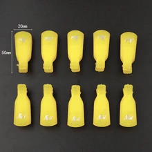 10 шт. 20*50 мм пластиковый лак для ногтей замачиваемый колпачок зажим для УФ-геля лак светодиодный Гель-лак для ногтей средство для удаления обертывания сумка из полипропилена