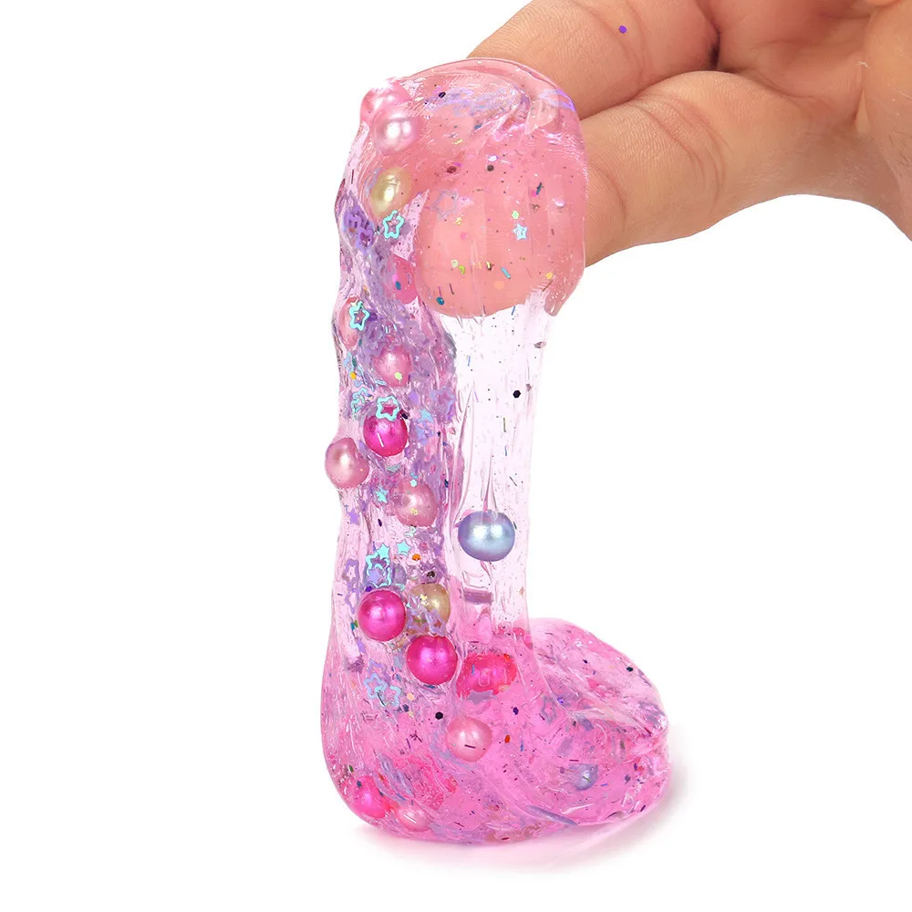 

New Arrival charms slime toys 200PCRainbow Colorful Pearls Decorative Slime Beads DIY Craft For Crunchy Slime#S20