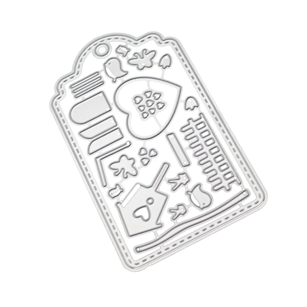 Неправильные рамки металла резки Скрапбукинг для изготовления карт DIY тиснение дом элемент трафареты для марок и штампов