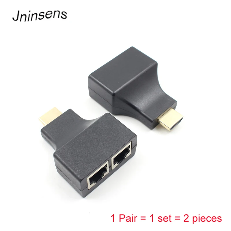 2 шт./набор 1080PHDMI на двойной RJ45 CAT5E CAT6 UTP LAN Ethernet HDMI удлинитель Ретранслятор адаптер