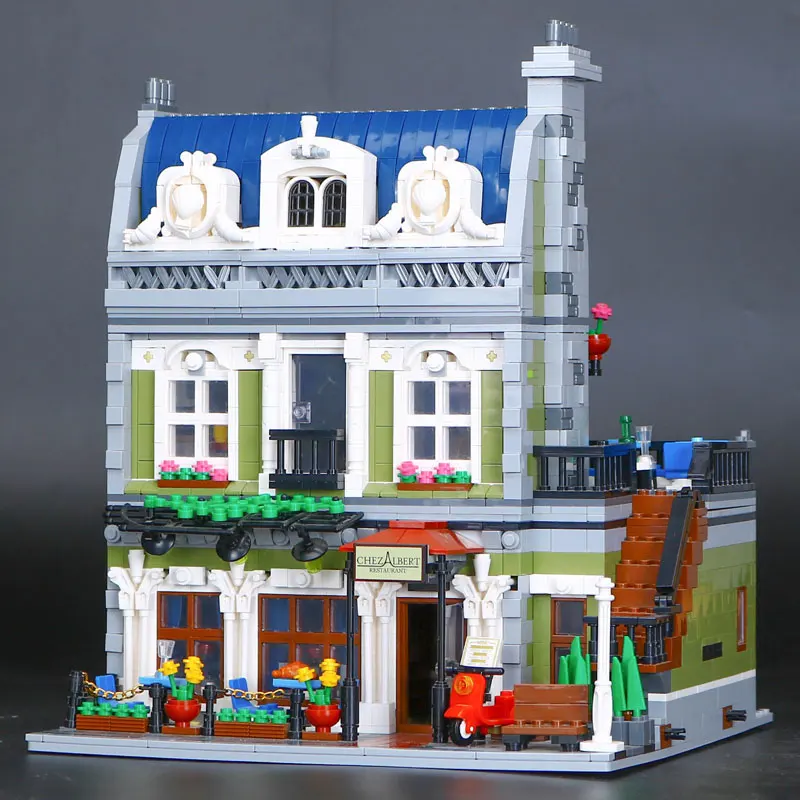 

DHL Expert City Street Parisian Restaurant Model Building Blocks DIY Toy for Children Educational Christmas Gifts