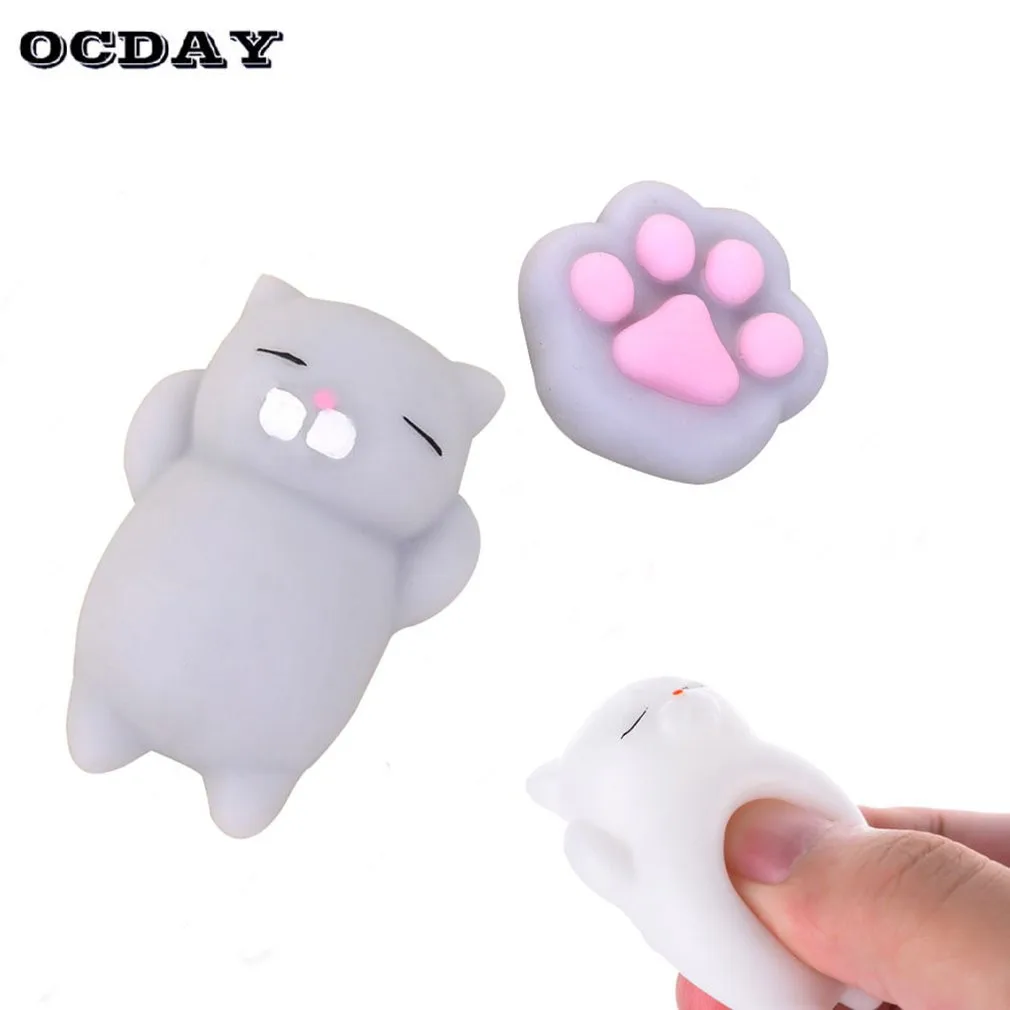 

OCDAY Lovely Cartoon Cat Squishy Toy Stress-Relief Soft Mini Animal Squeeze Toy Decompression Healing Toy Novelty Great Gift