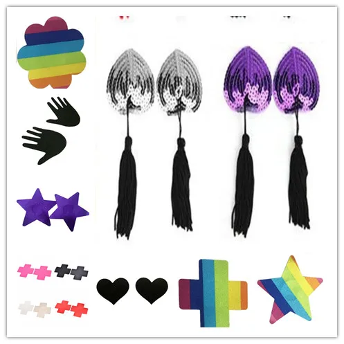 1 Pair Sexy Nipple Covers Heart/Star/Animal Shape Nipple Stickers Pasties Chest Stickers Multi Style Wholesale Women