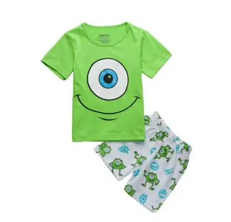 В розницу! Новое поступление, 1 предмет, розничная, летние хлопковые пижамы с короткими рукавами и рисунком для девочек, детские пижамы, одежда для малышей 2-7 лет - Цвет: CAMEL