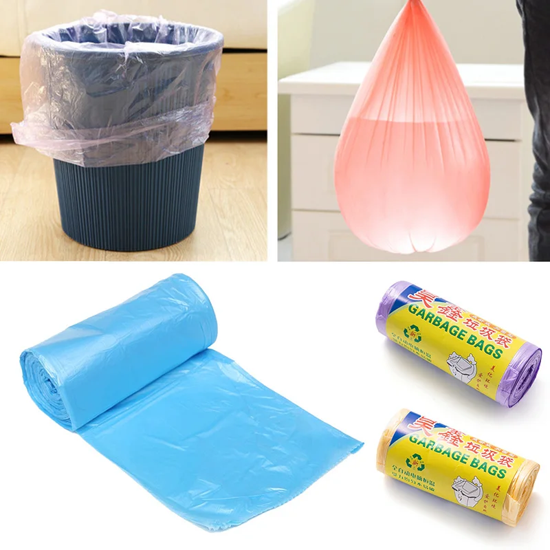 

20PC/set Roll Rubbish Garbage Kitchen Toilet Clean-up Waste Trash Bags Random Color 50*45cm Type Large Garbage Bag