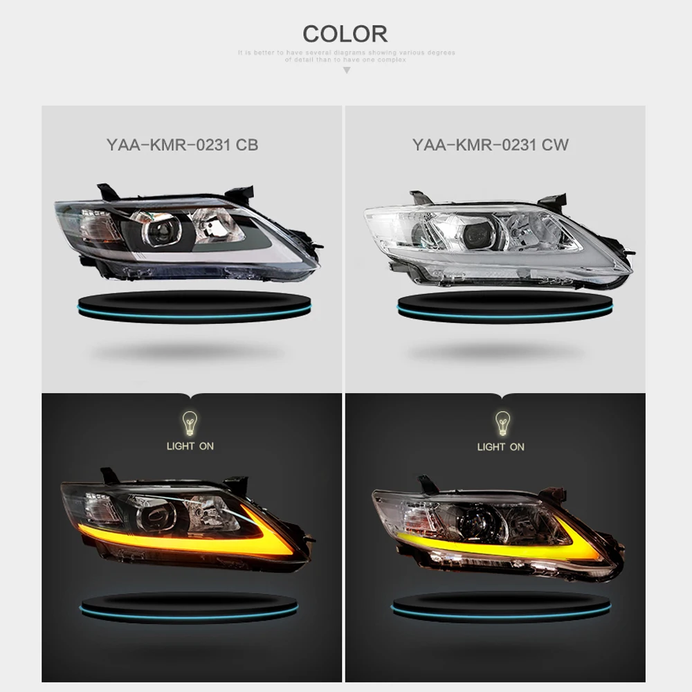 Светодиодный светильник LS для Toyota Camry 2010 2011 США в сборе|Фара авто сборе| |
