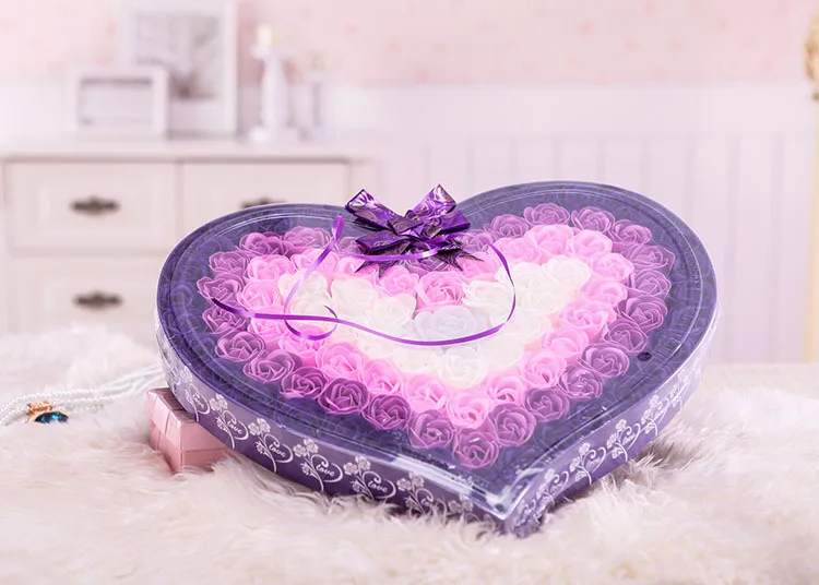 Новинка 92 шт. мыло в виде цветов Розы Подарочная коробка подарок на день Святого Валентина свадебные подарки для гостей украшения на день рождения подарок для невесты
