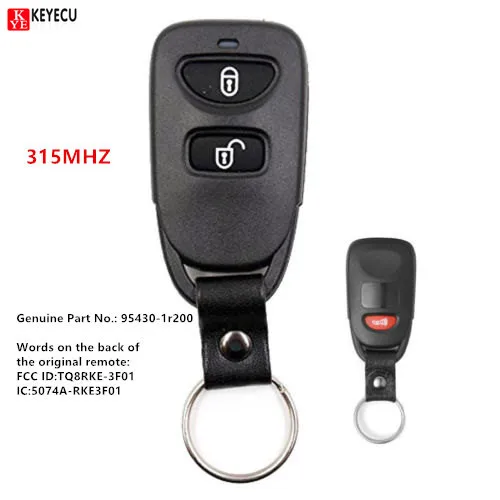 

Keyecu New keyless entry remote Control key fob 315MHz for Hyundai Accent 2012 2013 2014 Genuine Part No.: 95430-1R200