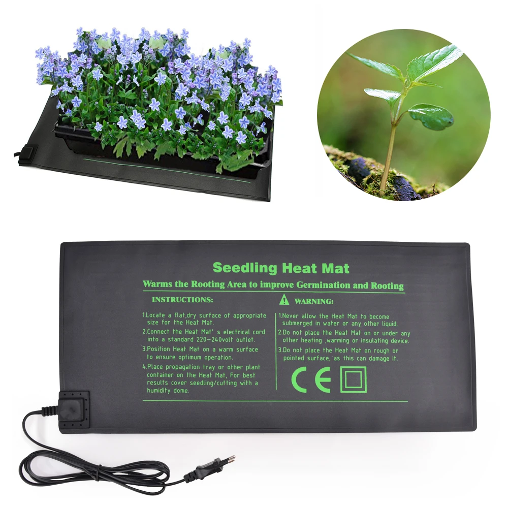 Seedling Heat Mat Electric Germinator Greenhouse Heating Pad Plant Seed Germination Gardening