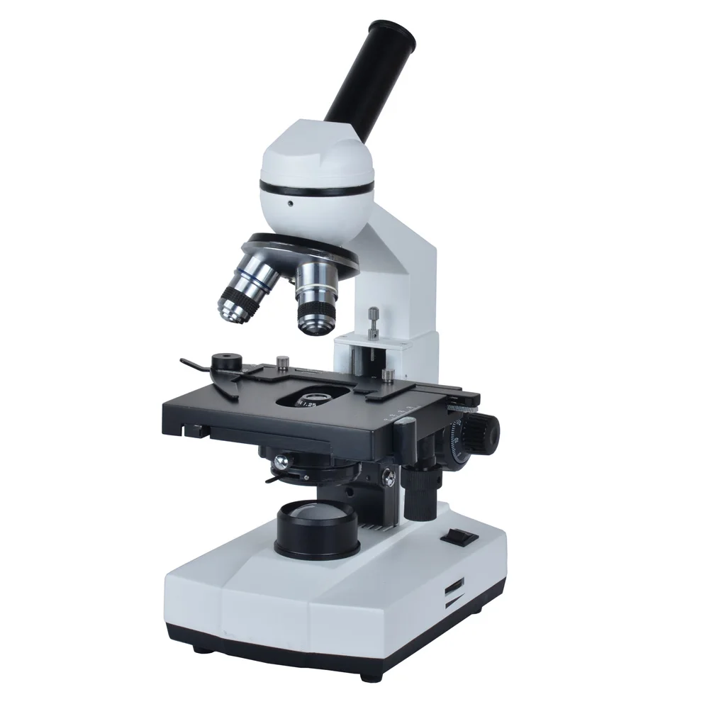 40X 1600X Professional Biological Microscope Kit Double Layer