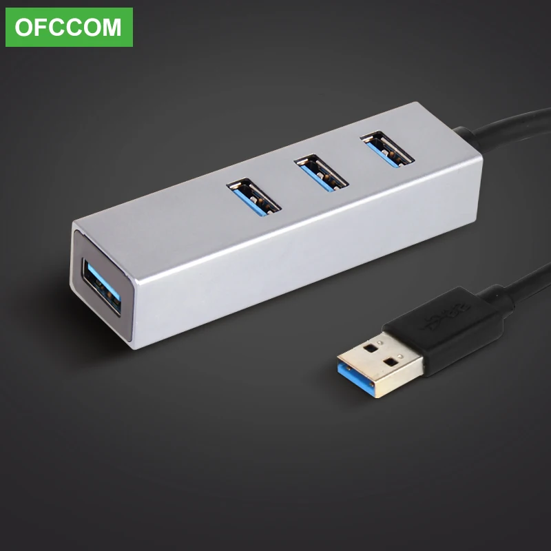 Usb разветвитель OFCCOM USB 3 0 высокоскоростной 4 портовый Ethernet адаптер для ПК ноутбука