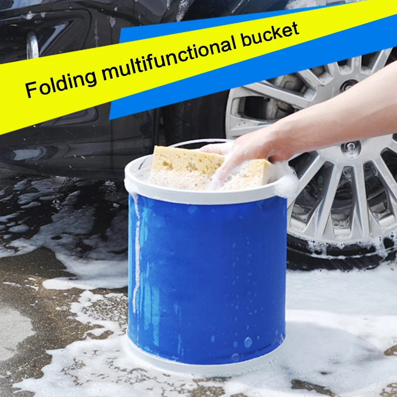 

9L Car Foldable Bucket Portable Collapsible Fishing Bucket Outdoor Hiking Camp Caravan Bucket Car Wash Clean Cloth Accessory