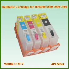 920 XL BK C M Y картриджи многоразового чернильный картридж с чипом для hp 920 hp Officejet 6000 6500 7000 7500 принтер