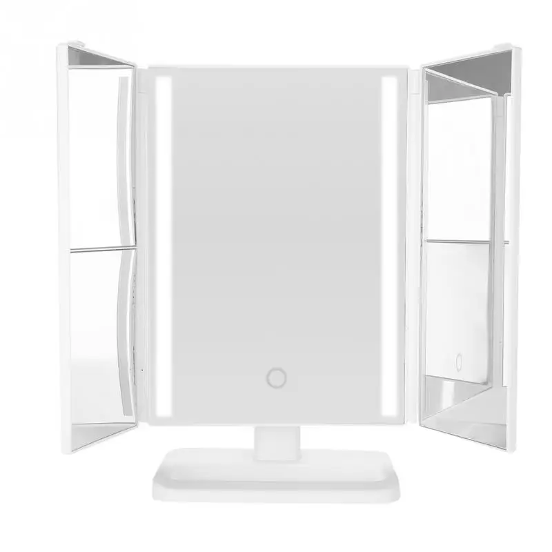 

Makeup Mirror With LED Light Tri-Fold 24 LED Lighted Vanity Adjustable Cosmetic Mirror