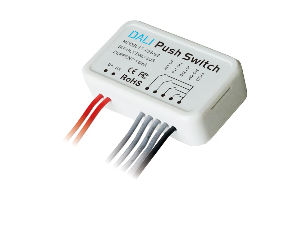 

LTECH LT-424-G2 DALI Double Group Push Switch Double Bond Group Control DALI Push Switch